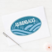 Adirondacks New York Outdoors Ovale Sticker (Envelop)