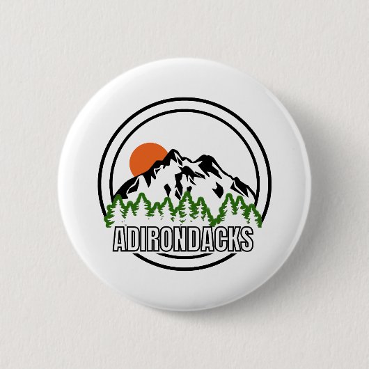 Adirondacks New York Ronde Button 5,7 Cm (Voorkant)