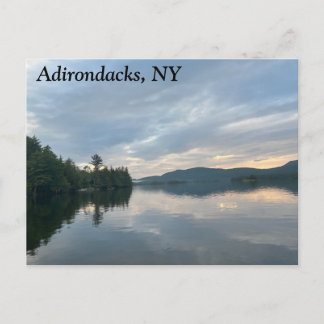 Adirondacks, NY Lake en Bergen Briefkaart