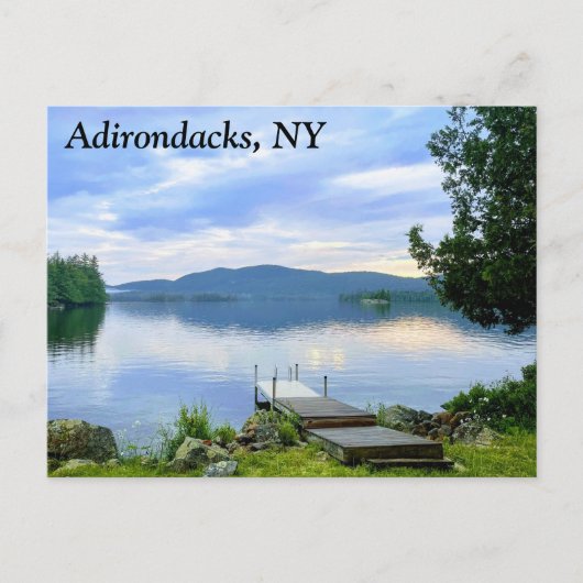 Adirondacks, NY Lake en Kajaks Briefkaart (Voorkant)