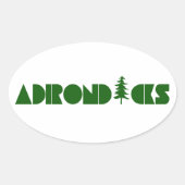 Adirondacks Ovale Sticker (Voorkant)