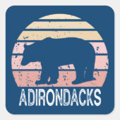 Adirondacks Retro Beer Vierkante Sticker (Voorkant)