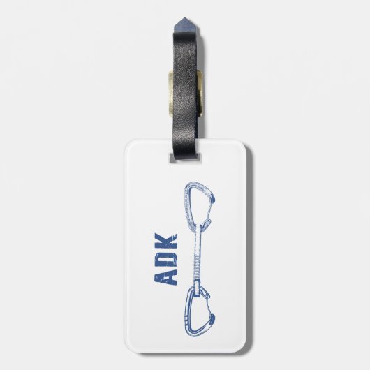 Adirondacks Rock Klim Quickdraw Bagagelabel (Achterkant verticaal)