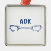 Adirondacks Rock Klim Quickdraw Metalen Ornament (Voorkant)