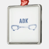 Adirondacks Rock Klim Quickdraw Metalen Ornament (Links)