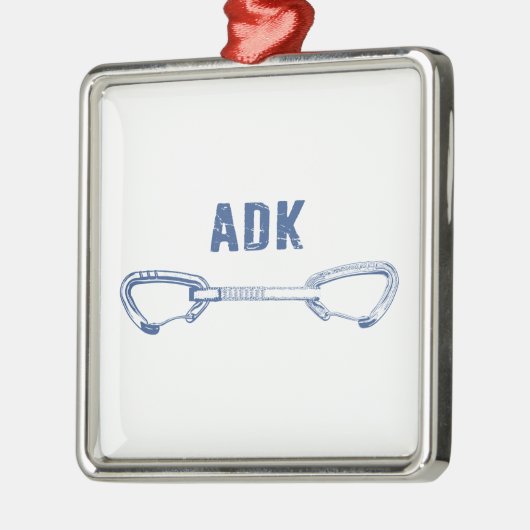 Adirondacks Rock Klim Quickdraw Metalen Ornament (Links)