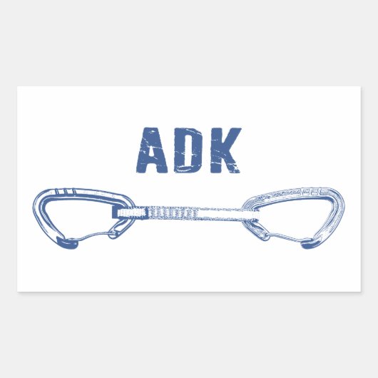 Adirondacks Rock Klim Quickdraw Rechthoekige Sticker (Voorkant)