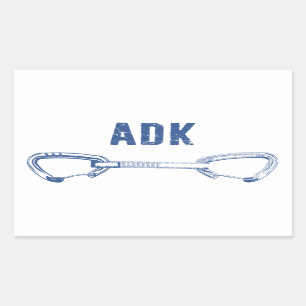 Adirondacks Rock Klim Quickdraw Rechthoekige Sticker