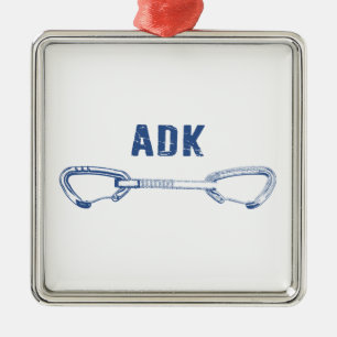 Adirondacks Rotsbeklimmen Quickdraw Metalen Ornament