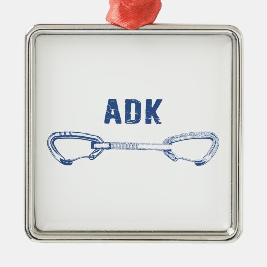 Adirondacks Rotsbeklimmen Quickdraw Metalen Ornament (Voorkant)
