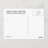 Adirondacks Upper Chub River Autumn Scene Briefkaart (Achterkant)