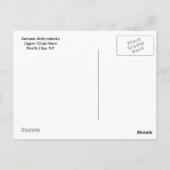 Adirondacks Upper Chub River Autumn Scene Briefkaart (Achterkant)