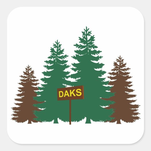 Adirondacks Vierkante Sticker (Voorkant)