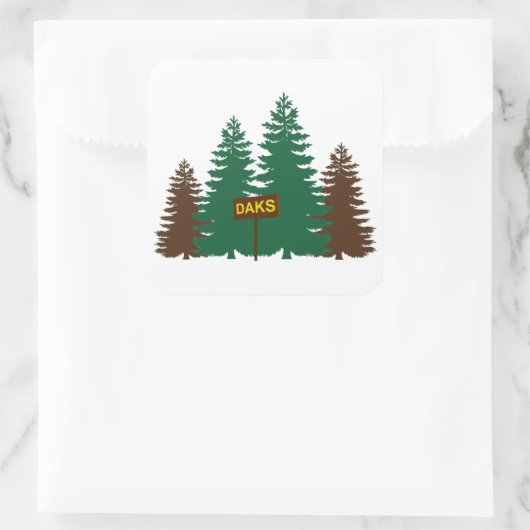 Adirondacks Vierkante Sticker (Tas)