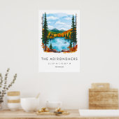 Adirondacks Waterverf National Park Poster (Keuken)