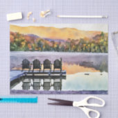 Adirondak fall Heart Lake watercolor tissue paper Tissuepapier (Craft)