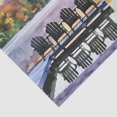 Adirondak herfst Heart Lake aquarel tissuepapier (Detail)