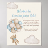 Adivina la comida para Bebé Baby shower Boy Poster (Voorkant)