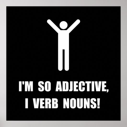Adjectief Verb Nouns Poster (Voorkant)