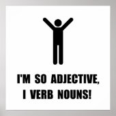 Adjectief Verb Nouns Poster (Voorkant)
