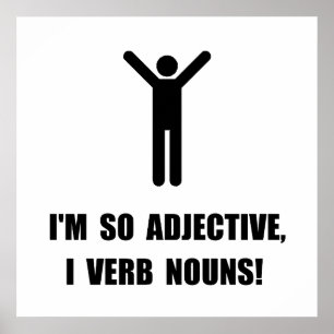 Adjectief Verb Nouns Poster