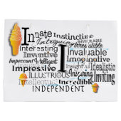 Adjectief Word Cloud begin met letter I Groot Cadeauzakje (Achterkant)