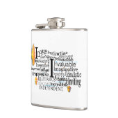 Adjectief Word Cloud begin met letter I Heupfles (Links)