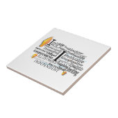 Adjectief Word Cloud begin met letter I Tegeltje (Zijkant)