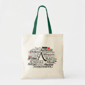 Adjectief Word Cloud beginnend met letter A Tote Bag (Voorkant)