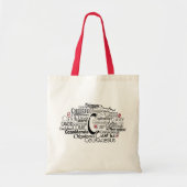 Adjectief Word Cloud beginnend met letter C Tote Bag (Voorkant)
