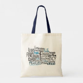 Adjectief Word Cloud beginnend met letter F Tote Bag (Achterkant)