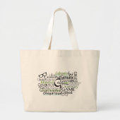 Adjectief Word Cloud beginnend met letter G Grote Tote Bag (Voorkant)