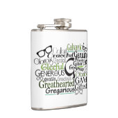 Adjectief Word Cloud beginnend met letter G Heupfles (Rechts)