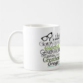 Adjectief Word Cloud beginnend met letter G Koffiemok (Links)