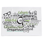 Adjectief Word Cloud beginnend met letter G Large Cadeautasje (Voorkant)
