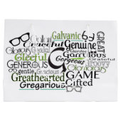 Adjectief Word Cloud beginnend met letter G Large Cadeautasje (Achterkant)