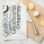 Adjectief Word Cloud beginnend met letter G Theedoek (Quarter Fold)