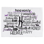 Adjectief Word Cloud beginnend met letter H Groot Cadeauzakje (Achterkant)