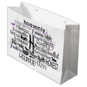 Adjectief Word Cloud beginnend met letter H Groot Cadeauzakje (Voorkant Gekanteld)