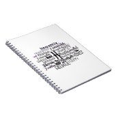 Adjectief Word Cloud beginnend met letter H Notitieboek (Rechterzijde)