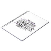 Adjectief Word Cloud beginnend met letter H Notitieboek (Linkerzijde)