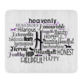 Adjectief Word Cloud beginnend met letter H Snijplank (Voorkant)