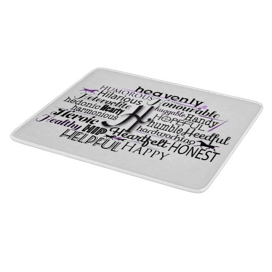 Adjectief Word Cloud beginnend met letter H Snijplank (Hoek)