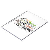 Adjectief Word Cloud beginnend met letter J Notitieboek (Linkerzijde)