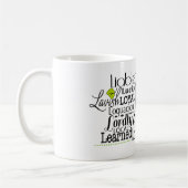 Adjectief Word Cloud beginnend met letter L Koffiemok (Links)