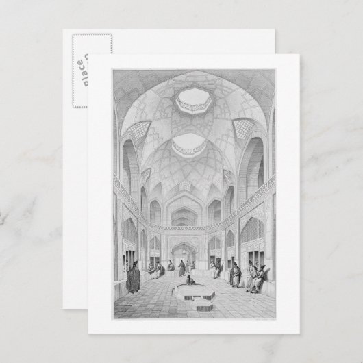 Adji Seid Hussein Bazaar uit 'Voyage' in Kashan Briefkaart (Voorkant / Achterkant)