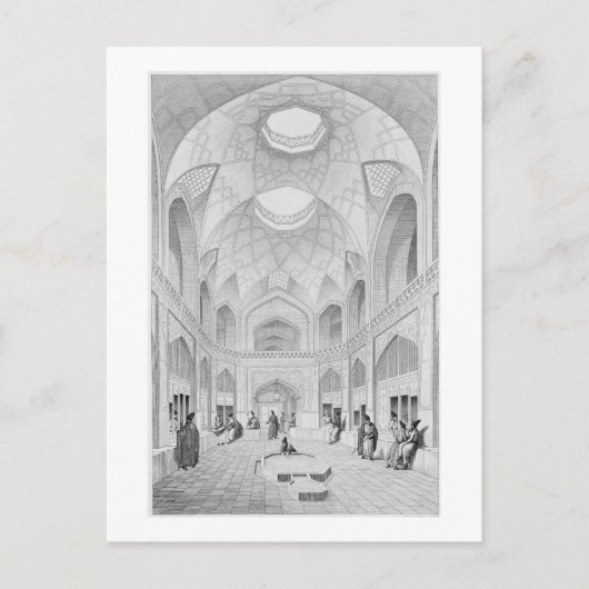 Adji Seid Hussein Bazaar uit 'Voyage' in Kashan Briefkaart (Voorkant)