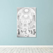Adji Seid Hussein Bazaar uit 'Voyage' in Kashan Canvas Afdruk (Insitu (Houten vloer))