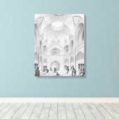 Adji Seid Hussein Bazaar uit 'Voyage' in Kashan Canvas Afdruk (Insitu (Houten vloer))