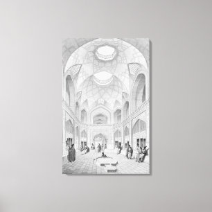 Adji Seid Hussein Bazaar uit 'Voyage' in Kashan Canvas Afdruk